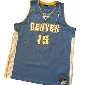 Carmelo Anthony #15 Denver Nuggets Nike Team NBA Jersey Men’s XL Blue Gold